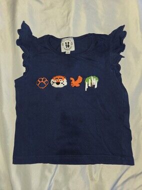 Auburn Girl French Dot Ruffle Tank